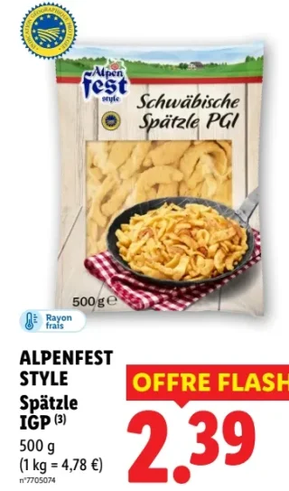 Spätzle IGP Alpenfest Style