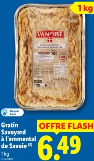 Gratin Savoyard à l'emmental de Savoie Vanoise
