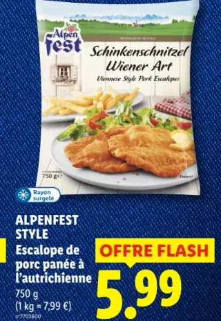 ALPENFEST STYLE Escalope de porc panée à l'autrichienne