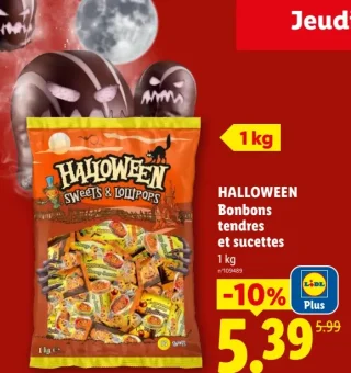 HALLOWEEN Bonbons tendres et sucettes