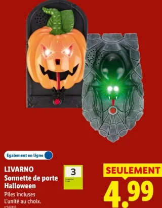 LIVARNO Sonnette de porte Halloween