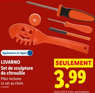 LIVARNO Set de sculpture de citrouille