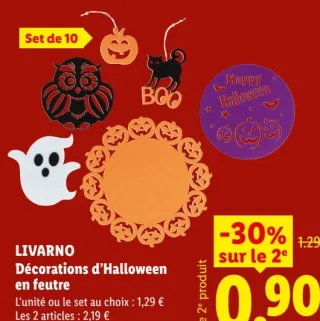 LIVARNO Décorations d'Halloween en feutre