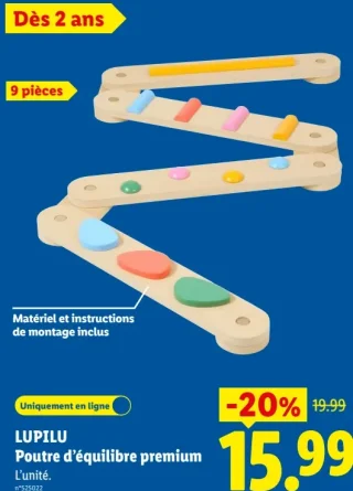 LUPILU Poutre d'équilibre premium