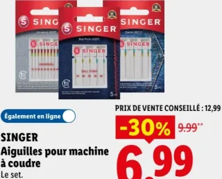 SINGER Aiguilles pour machine à coudre