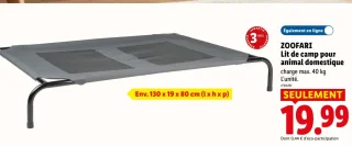 Lit de camp pour animal domestique Zoofari