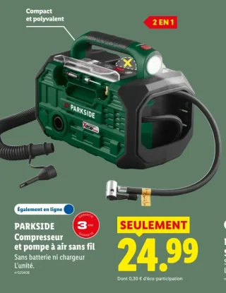 PARKSIDE Compresseur et pompe à air sans fil