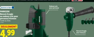 PARKSIDE Renvoi d'angle ou embout scie pour perceuse/visseuse