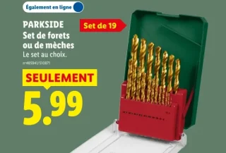 PARKSIDE Set de forets ou de mèches