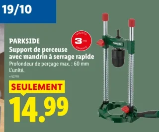 PARKSIDE Support de perceuse avec mandrin à serrage rapide
