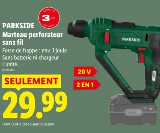 PARKSIDE Marteau perforateur sans fil