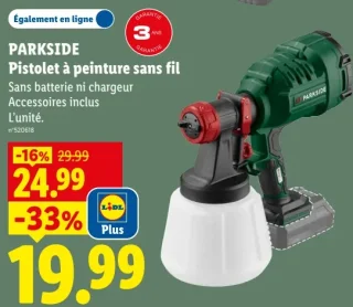 PARKSIDE Pistolet à peinture sans fil