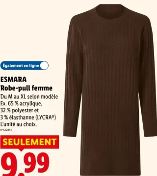 ESMARA Robe-pull femme