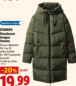 ESMARA Doudoune longue femme