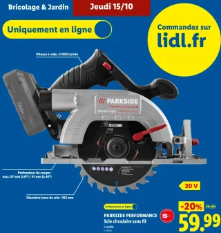 PARKSIDE PERFORMANCE Scie circulaire sans fil
