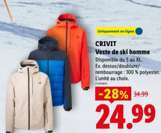 CRIVIT Veste de ski homme