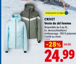 CRIVIT Veste de ski femme