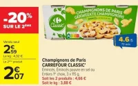 Champignons de Paris CARREFOUR CLASSIC