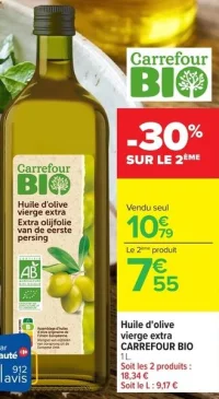 Huile d'olive vierge extra CARREFOUR BIO
