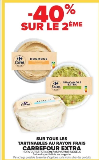 Tartinables au rayon frais CARREFOUR EXTRA