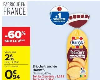 Brioche tranchée HARRYS