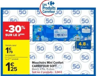 Mouchoirs Mini Confort CARREFFOUR SOFT
