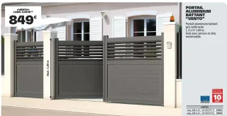 Portail aluminium battant "Vento"