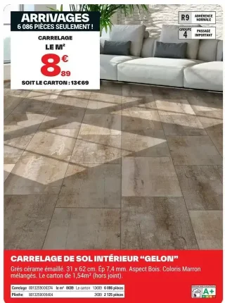 Carrelage de sol intérieur "Gelon"