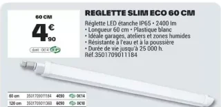 Réglette Slim Eco 60 cm