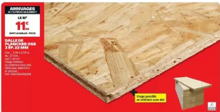 DALLE DE PLANCHER OSB 3 ÉP. 22 MM