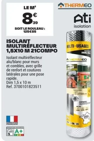 Isolant Multiréflecteur 1,5x10 m 21Compo Thermeo Ati
