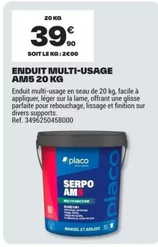 Placo Enduit multi-usage AM5 20 kg