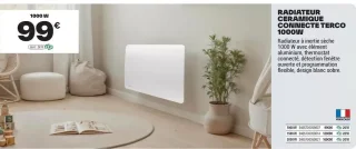 Radiateur Céramique Connecté Terco 1000W