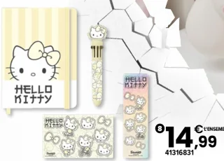 Set papeterie calligraphie Hello Kitty