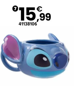 MUG TASSE À FORME 3D Disney Stitch