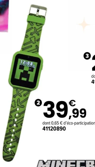 Montre enfant interactive Minecraft