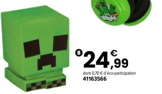 Minecraft lampe rechargeable creeper squishy glo