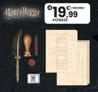 Set papeterie calligraphie Harry Potter