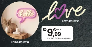 Néon Hello ou Love