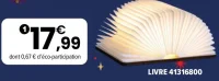 Veilleuse lampe rotative Livre