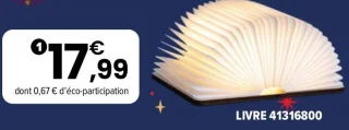 Veilleuse lampe rotative Livre