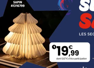 Veilleuse lampe rotative Sapin