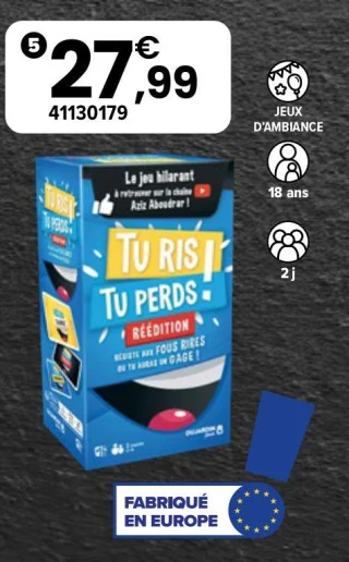 Jeu de société Tu ris tu perds ! Réédition