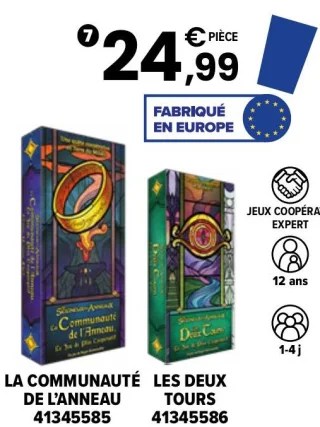 Jeu de plis coopératif : La Communauté de l'Anneau / Les Deux Tours