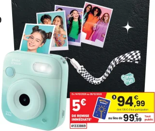 Appareil Photo Instantané Couleur Bleu Photo Creator
