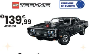 LEGO Technic - 42231 Voiture Dodge Charger R/T Fast and Furious
