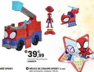 Camion de pompiers transformable Spidey Marvel
