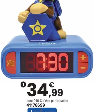 LEXIBOOK Réveil veilleuse Paw Patrol