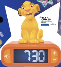 Réveil veilleuse Le Roi Lion Lexibook