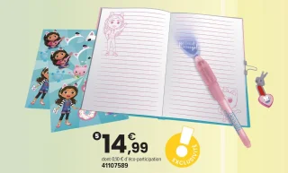 Gabby et la Maison Magique Journal intime et stylo à encre magique